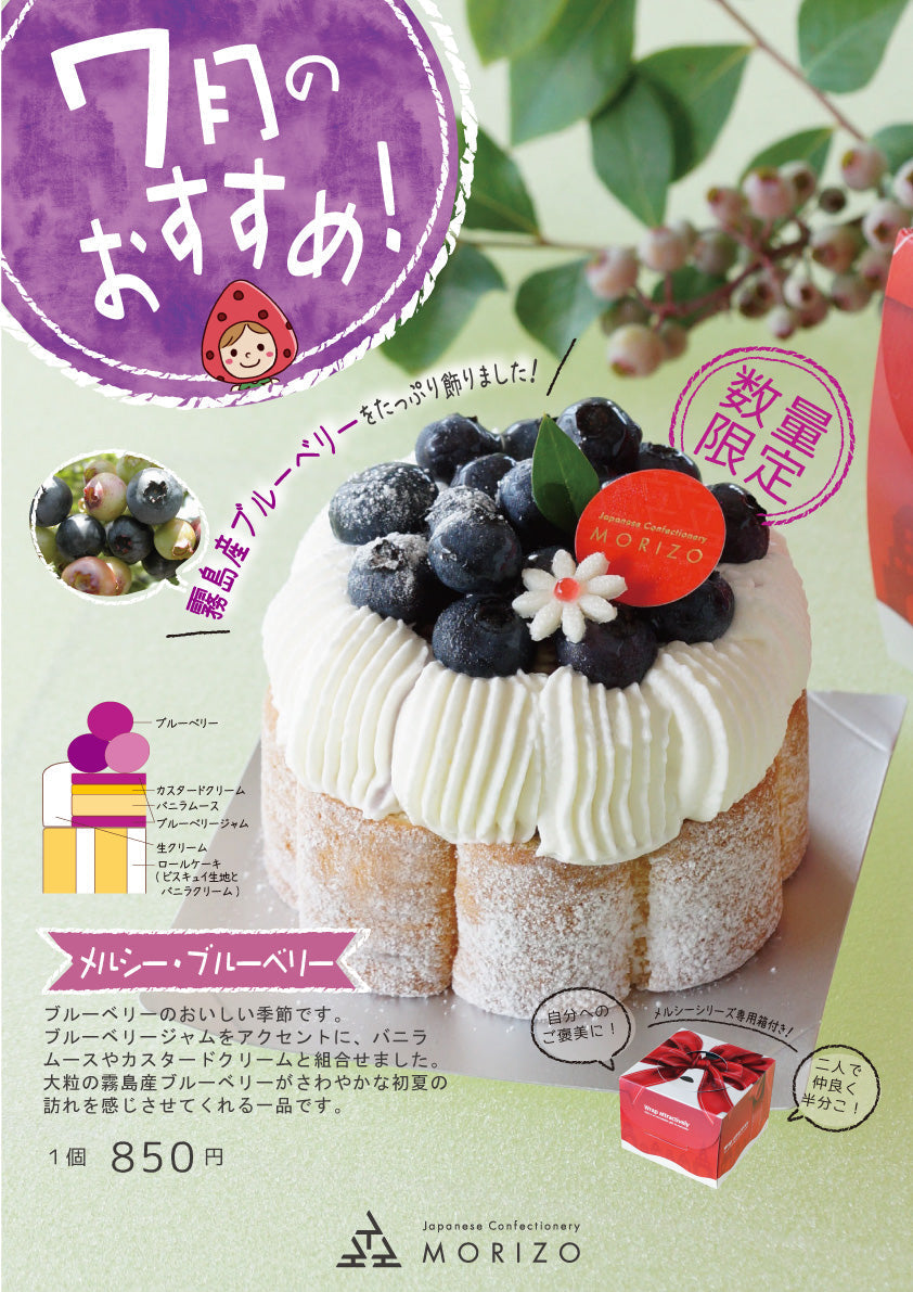 7月のおすすめ】メルシー・ブルーベリー発売のお知らせ♪ – 霧島菓子処